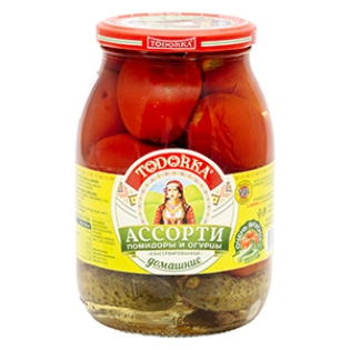 Picture of Assorti, Gherkins And Tomatoes "Homestyle", Todorka  1000g