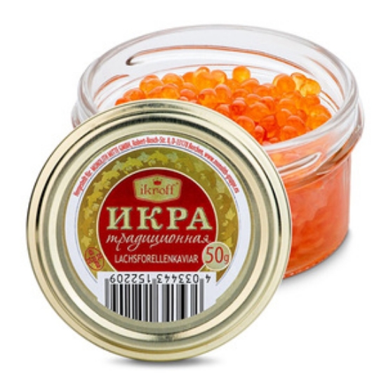 Изображение Икра лососевая форель красная 50г
