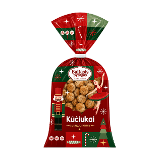 Picture of Baltasis Pyragas - Kuciukai Christmas Cookies with Poppy Seeds 300g