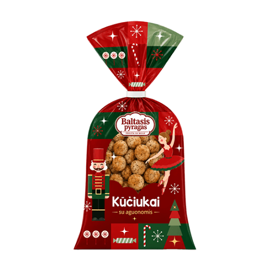 Изображение Baltasis Pyragas - Рождественское печенье Кучукай с маком 300г